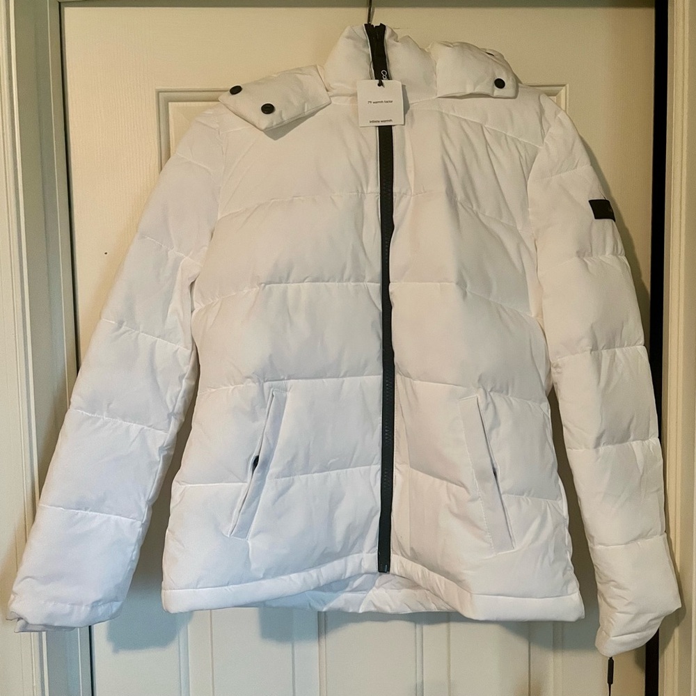 Women's Calvin Klein White Puffer Jacket